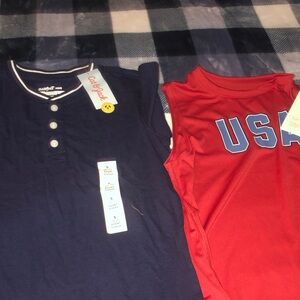 Cat & Jack Kids Tank Tops - Navy and Red